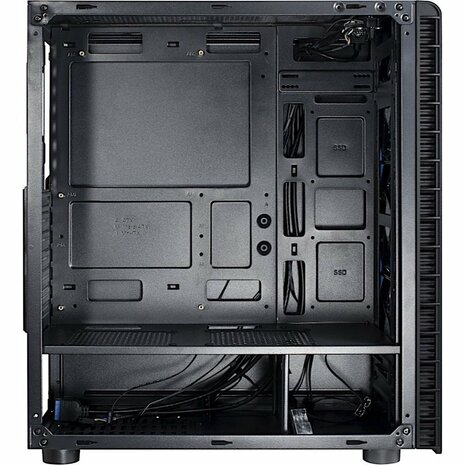 Inter-Tech CXC2 Blue Light | Midi Tower Case | Zwart