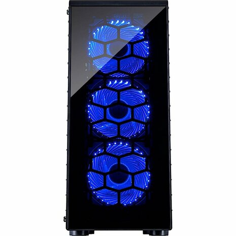 Inter-Tech CXC2 Blue Light | Midi Tower Case | Zwart