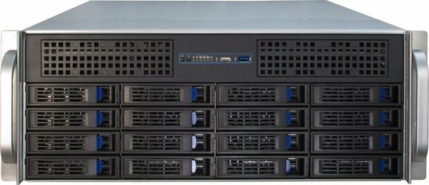 Inter-Tech 4U-4416L | Server Rack Case | Zwart/Zilver