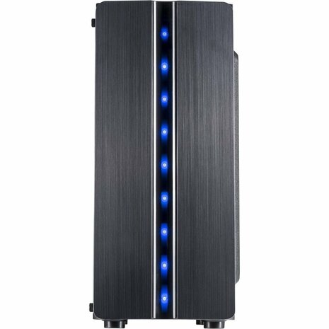 Inter-Tech Thunder Blue Light | Midi Tower Case | Zwart