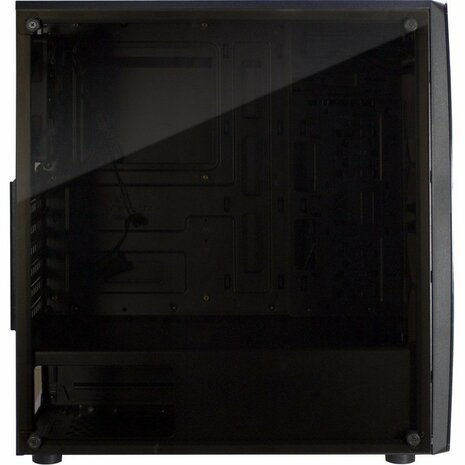 Inter-Tech Thunder Blue Light | Midi Tower Case | Zwart