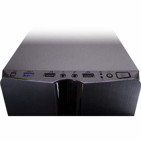 Inter-Tech Thunder Blue Light | Midi Tower Case | Zwart