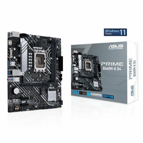 ASUS PRIME B660M-K D4 | Socket LGA 1700 | Intel B660 | 2xDDR4 | ATX | Moederbord