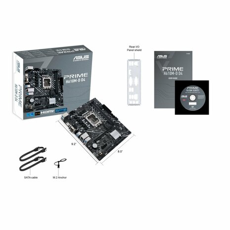 ASUS PRIME H610M-D D4 | Socket LGA 1700 | Intel H610 | 2xDDR4 | Micro-ATX | Moederbord