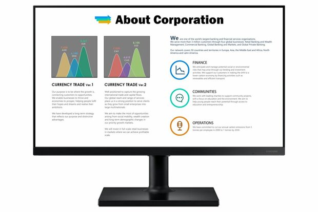 Samsung LF24T450FQR 24'' | 1920x1080 IPS | 75Hz | 5ms | FreeSync | Ergonomisch Verstelbaar | Full HD Monitor