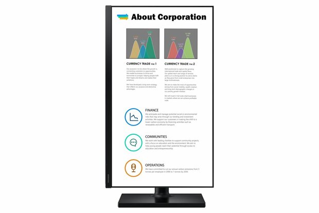 Samsung LF24T450FQR 24'' | 1920x1080 IPS | 75Hz | 5ms | FreeSync | Ergonomisch Verstelbaar | Full HD Monitor