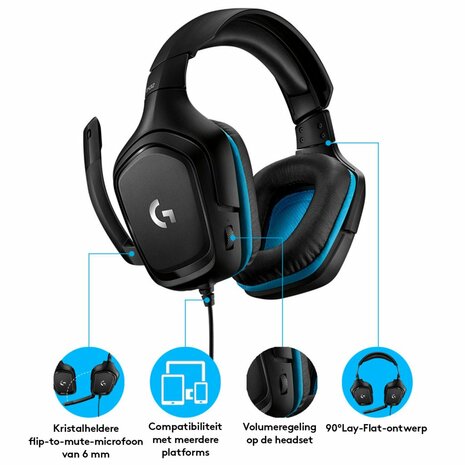 Logitech G G432 7.1 Surround Sound Wired Gaming Headset