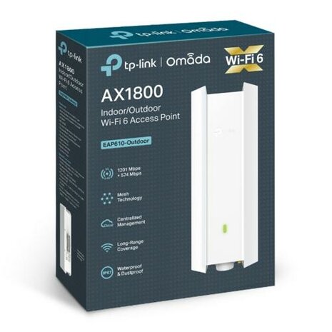 TP-Link EAP610-OUTDOOR draadloos toegangspunt (WAP) 1201 Mbit/s Wit Power over Ethernet (PoE)