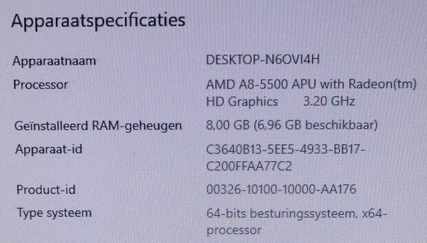 (Refurb.)Tower PC 4Core AMD A8 3.2GHz/8GB/DVDRW/240gb-SSD/Windows10 pro
