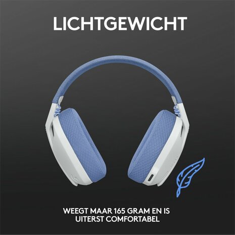Logitech G G435 | Draadlooze Over-ear Gaming Headset | Bluetooth & USB-A Receiver | Wit/Lilac