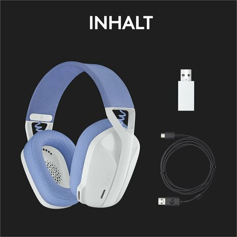 Logitech G G435 | Draadlooze Over-ear Gaming Headset | Bluetooth & USB-A Receiver | Wit/Lilac