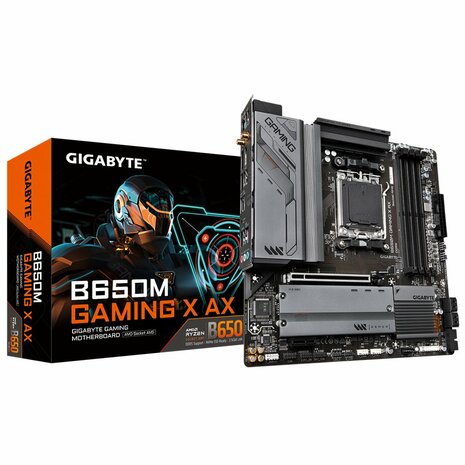Gigabyte B650M GAMING X AX (rev. 1.x) | Socket AM5 | AMD B650 | 4xDDR5 | Micro-ATX | Moederbord