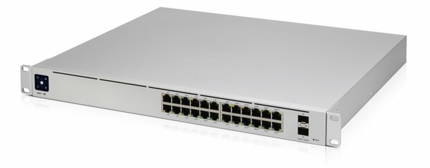 Ubiquiti Networks UniFi Pro | 24-Port PoE Gigabit Ethernet Switch | Managed L2/L3 | 1U | Zilver
