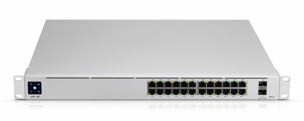 Ubiquiti Networks UniFi Pro | 24-Port PoE Gigabit Ethernet Switch | Managed L2/L3 | 1U | Zilver