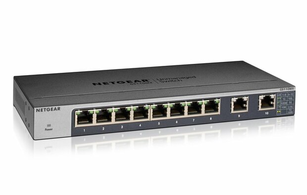 NETGEAR GS110MX Unmanaged 10G Ethernet (100/1000/10000) Zwart