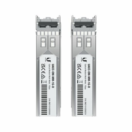 Ubiquiti Networks UACC-OM-MM-1G-D-2 netwerk transceiver module Vezel-optiek 1250 Mbit/s SFP