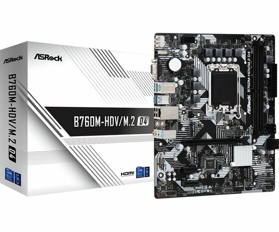 Asrock B760M-HDV/M.2 D4 Intel B760 LGA 1700 micro ATX