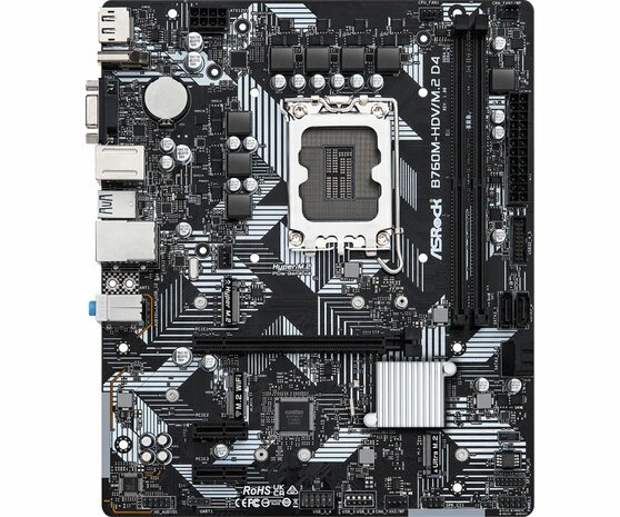 Asrock B760M-HDV/M.2 D4 | Socket LGA 1700 | Intel B760 | 2xDDR4 | Micro-ATX | Moederbord