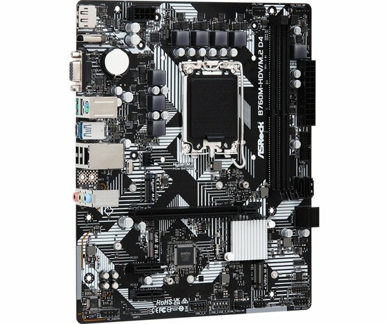 Asrock B760M-HDV/M.2 D4 | Socket LGA 1700 | Intel B760 | 2xDDR4 | Micro-ATX | Moederbord