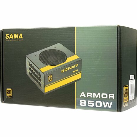 Inter-Tech SAMA FTX-850-B ARMOR | 850 Watt Gold ATX PSU | Modulair | Power Supply | Voeding