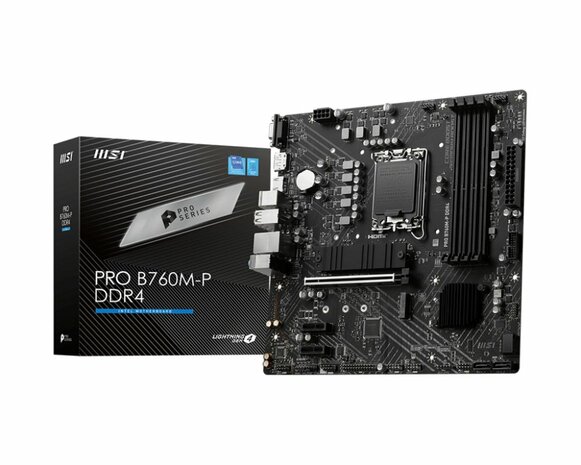 MSI PRO B760M-P | Socket LGA 1700 | Intel B760 | 4xDDR4 | Micro-ATX | Moederbord