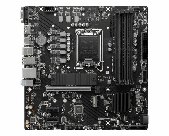 MSI PRO B760M-P | Socket LGA 1700 | Intel B760 | 4xDDR4 | Micro-ATX | Moederbord