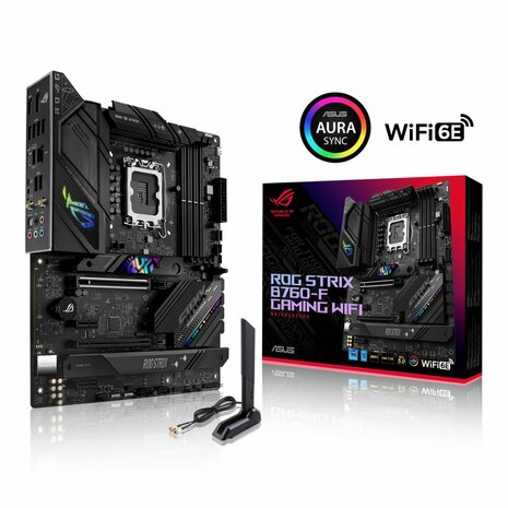 ASUS ROG STRIX B760-F GAMING WIFI | Socket LGA 1700 | Intel B760 | 4xDDR5 | ATX | Moederbord