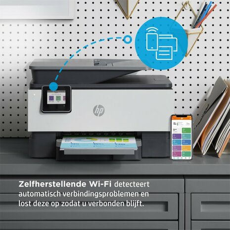 HP OfficeJet Pro HP 9010e All-in-One-printer, Kleur, Printer voor Kleine kantoren, Printen, kopiëren, scannen, faxen, HP+; Geschikt voor HP Instant Ink; Automatische documentinvoer; Dubbelzijdig printen