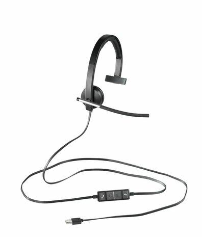 Logitech H650e | Bedraade On-ear Mono Headset | USB-A | Zwart/Zilver