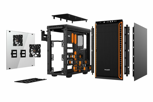 be quiet! Pure Base 600 Window | Midi Tower Case | Zwart/Oranje