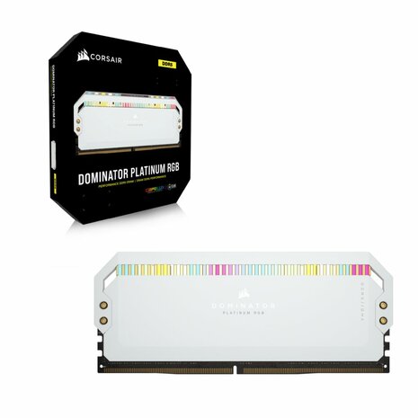 Corsair Dominator Platinum RGB Wit | 32GB 2x16GB DDR5 | 5600MHz | DIMM | CL40 | Geheugenmodule | RAM