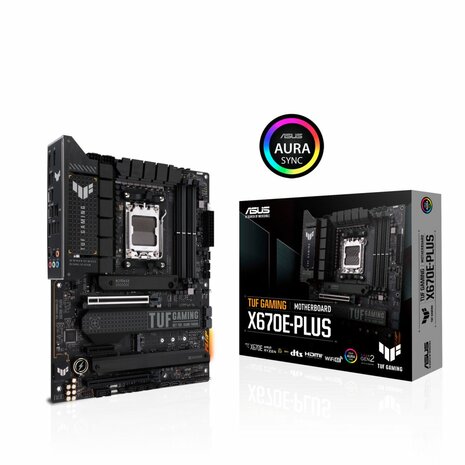 ASUS TUF GAMING X670E-PLUS | Socket AM5 | AMD X670 | 4xDDR5 | ATX | Moederbord
