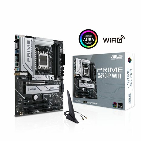 ASUS PRIME X670-P WIFI | Socket AM5 | AMD X670 | 4xDDR5 | ATX | Moederbord