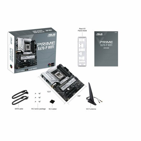ASUS PRIME X670-P WIFI | Socket AM5 | AMD X670 | 4xDDR5 | ATX | Moederbord