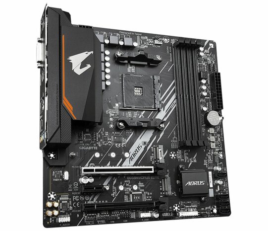 Gigabyte B550M AORUS ELITE | Socket AM4 | AMD B550 | 4xDDR4 | Micro-ATX | Moederbord