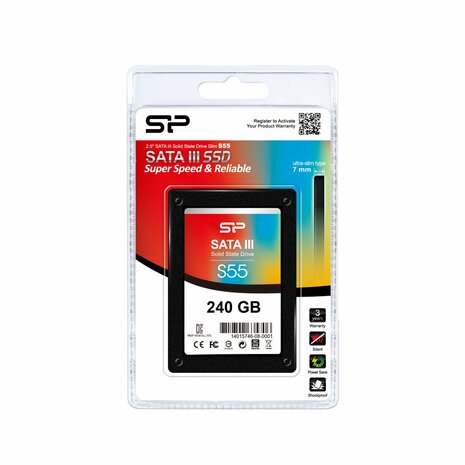 Silicon Power Slim S55 240GB SSD TLC , max R/W 520 MB/S