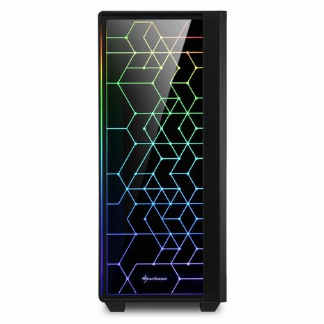 Sharkoon RGB LIT 100 | Midi Tower Case | Zwart