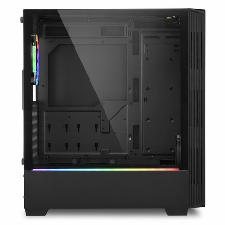 Sharkoon RGB LIT 100 | Midi Tower Case | Zwart
