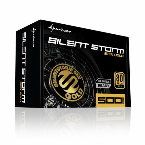Sharkoon SilentStorm SFX | 500 Watt Gold ATX PSU | Modulair | Power Supply | Voeding