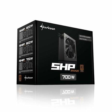 Sharkoon SHP Bronze power supply unit 600 W 20+4 pin ATX ATX Zwart