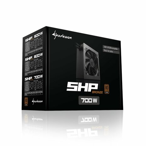 Sharkoon SHP | 600 Watt Bronze ATX PSU | Power Supply | Voeding