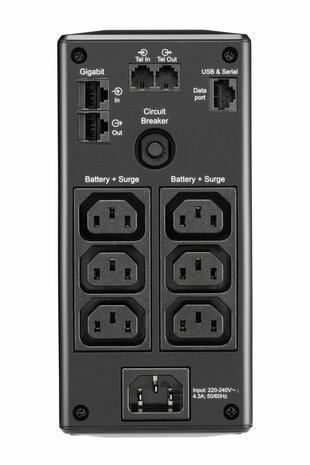 APC Back-UPS Pro BR900MI | 900 VA | 6x IEC C13 Stopcontacten | AVR Spanningstabilisatie | LCD-Statusdisplay