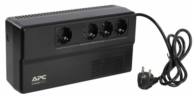 APC Easy UPS BV1000I-GR | 1000 VA / 600 W | 4x Schuko Stopcontacten | AVR Spanningstabilisatie | LED-Statusindicator | Compact Ontwerp