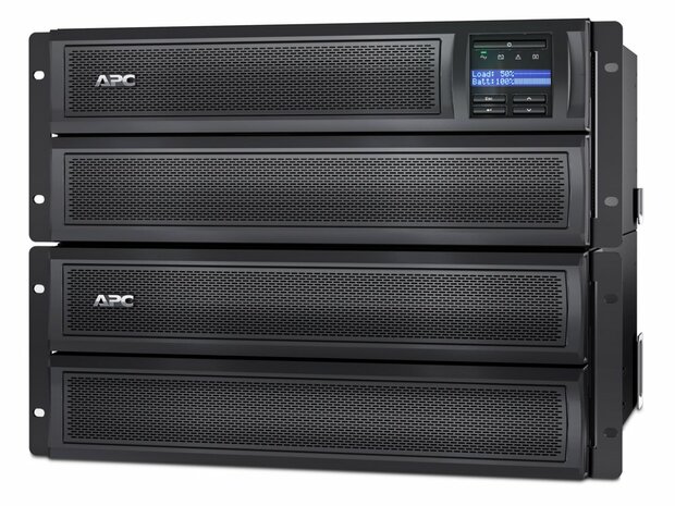 APC Smart-UPS X SMX2200HV | 2200 VA / 1980 W | 4U Rack/Tower Convertible | 8x IEC C13 & 2x IEC C19 Stopcontacten | Zuivere Sinusgolf | AVR Spanningsregeling | LCD-scherm | Uitbreidbare Runtime