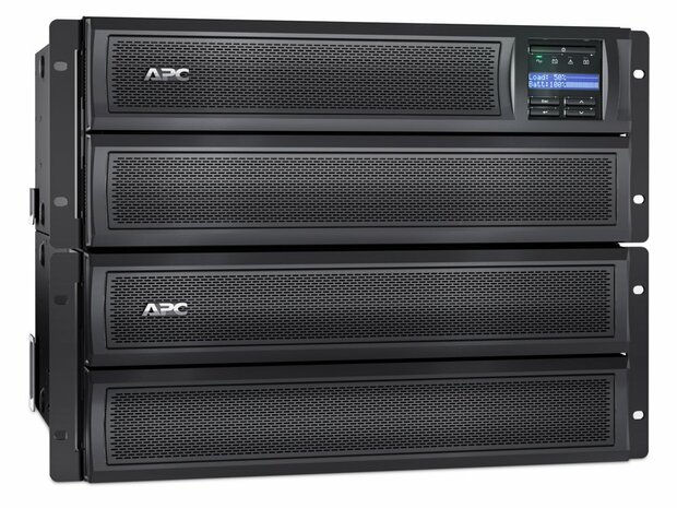 APC Smart-UPS X SMX2200HV | 2200 VA / 1980 W | 4U Rack/Tower Convertible | 8x IEC C13 & 2x IEC C19 Stopcontacten | Zuivere Sinusgolf | AVR Spanningsregeling | LCD-scherm | Uitbreidbare Runtime