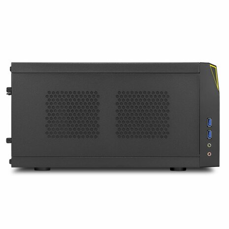 Sharkoon Shark Zone C10 | Mini-ITX Case | Zwart/Geel