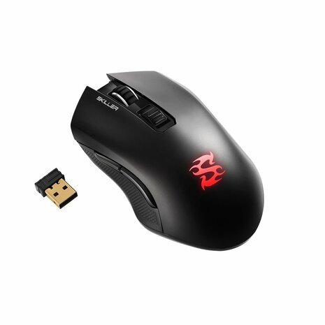 Sharkoon Skiller SGM3 | Draadloze Gaming Muis | RF-Draadloos | 6000 DPI | Zwart | RGB