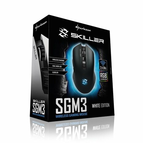 Sharkoon Skiller SGM3 muis Rechtshandig RF Wireless + USB Type-A Optisch 6000 DPI