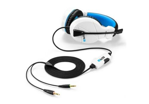 Sharkoon Rush ER3 | Bedraade Over-Ear Gaming Headset 3.5mm Connector | Wit & Blauw