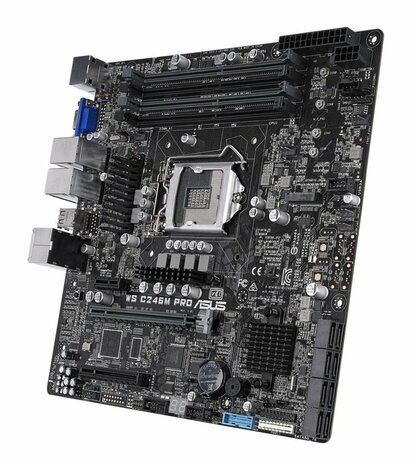 ASUS WS C246M PRO | Socket LGA 1151 | Intel C246 | 4xDDR4 | Micro-ATX | Moederbord